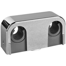 RÖRKLAMMA 10/12/15 MM C/C 40 MM, C/V 20 MM, B=60 MM DUBBEL FÖRKROMAD FALUPLAST