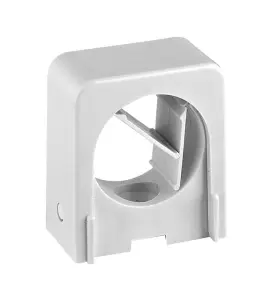 RÖRKLAMMA 25/28 MM C/V 25 MM, B=33 MM ENKEL VIT FALUPLAST