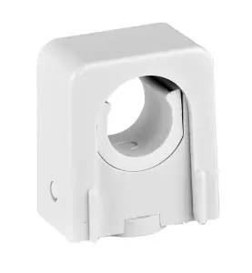 RÖRKLAMMA 16/20 MM C/V 25 MM, B=30 MM ENKEL VIT FALUPLAST