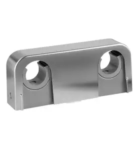 RÖRKLÄMMA 16/20 MM C/C60 MM, C/V25 MM, B=90 MM DUBBEL MATT KROM FALUPLAST