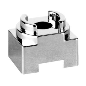 DISTANSKLOSS H=10 MM, B=20 MM FÖR ENKELKLAMMA FÖRKROMAD FALUPLAST