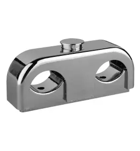 RÖRKLAMMA 18-22 MM C/C 40 MM, C/V 20 MM, B=70 MM DUBBEL KROM FALUPLAST