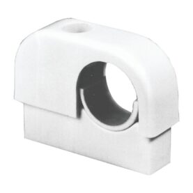 RÖRKLAMMA 22-28 MM C/V 28 MM, B=60 MM ENKEL VIT FALUPLAST