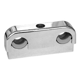 RÖRKLAMMA 12-22 MM C/C 60 MM, C/V 25 MM, B=90 MM DUBBEL KROM FALUPLAST