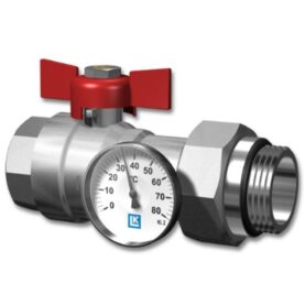 KULVENTIL RAK MED TERMOMETER LK SYSTEMS