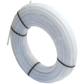 VÄRMERÖR 9,9X1,1 MM L=120 METER RING MED DIFFUSIONSSPÄRR VIT RÖR MED EN BLÅ RAND UPONOR
