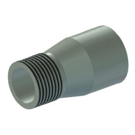 PEH-KOPPLING RAK 40XR25 UTVÄNDIG GÄNGA GRÅ