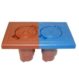 DUBBELBETÄCKNING ESCO BLÅ/BRUN ULEFOS