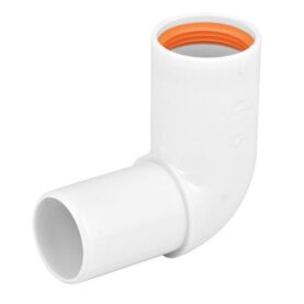 VINKEL 40 MM X 90° MUFF X SLÄTÄNDA VIT FALUPLAST
