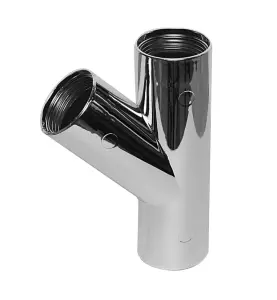 GRENRÖR 32 MM X 45° 3MUFF KROM FÖRKROMAD FALUPLAST