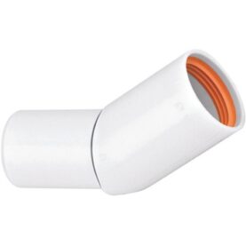 VINKEL 50 MM X 30° MUFF X SLÄTÄNDA VIT FALUPLAST