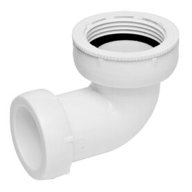 VINKELKOPPLING 32 MM X G32/G40 X 90° KLÄMRING X INVÄNDIG LÖPMUTTER VIT FALUPLAST