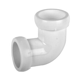 VINKELKOPPLING 40 MM X 90° 2KLÄMRING VIT FALUPLAST