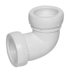 VINKELKOPPLING 32 MM X 90° 2KLÄMRING VIT FALUPLAST