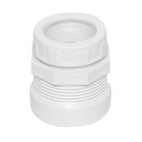 KOPPLING 32 MM X G40 KLÄMRING X UT-/INVÄNDIG GÄNGA VIT FALUPLAST