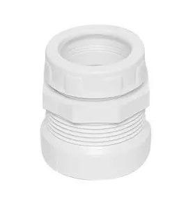 KOPPLING 32 MM X G40 KLÄMRING X UT-/INVÄNDIG GÄNGA VIT FALUPLAST