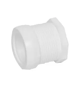 KOPPLING 32 MM X G25 KLÄMRING X INVÄNDIG GÄNGA VIT FALUPLAST