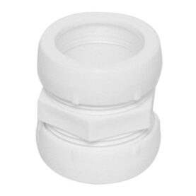 KOPPLING 32 MM 2KLÄMRING VIT FALUPLAST