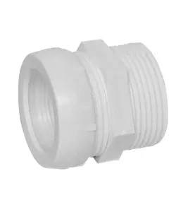 KOPPLING 32 MM X G32 KLÄMRING X UTVÄNDIG GÄNGA VIT FALUPLAST