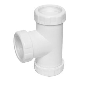 T-RÖRSKOPPLING 40X32 MM 3KLÄMRING VIT FALUPLAST