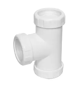 T-RÖRSKOPPLING 40X32 MM 3KLÄMRING VIT FALUPLAST