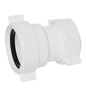 KOPPLING 40X32 MM 2KLÄMRING VIT FALUPLAST