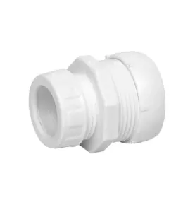 KOPPLING 32X25 MM 2KLÄMRING VIT FALUPLAST