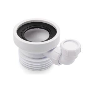 WC-ANSLUTNING CENTRISK X-TRA Ø110MM FÖR Ø110MM SLÄTÄNDA CENTRISK, Ø40MM EXTRA INLOPP VIT JAFO