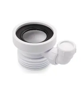 WC-ANSLUTNING CENTRISK X-TRA Ø110MM FÖR Ø110MM SLÄTÄNDA CENTRISK, Ø40MM EXTRA INLOPP VIT JAFO
