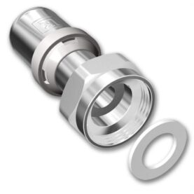 RAK ÖVERGÅNG AX16XG15 MUFF X INVÄNDIG LÖPMUTTER FÖRNICKLAD