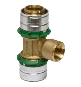 T-RÖR 50 MM X G25 2MUFF X INVÄNDIG GÄNGA S-PRESS UPONOR