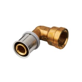 ÖVERGÅNGSVINKEL 26 MM X G20 X 90° MUFF X INVÄNDIG GÄNGA MÄSSING/ROSTFRI PRESSCHECK ROTH