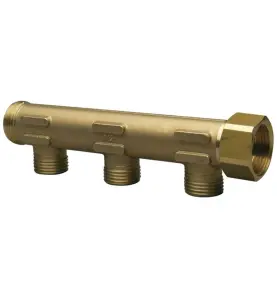 FÖRDELARE 3 1 X G20 / 3 X G15 3 AVSTICK LÖPANDE MUTTER/UTVÄNDIG GÄNGA MÄSSING AQUA PLUS UPONOR