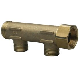 FÖRDELARE 2 1 X G20 / 2 X G15 2 AVSTICK LÖPANDE MUTTER/UTVÄNDIG GÄNGA MÄSSING AQUA PLUS UPONOR