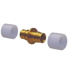 SKARVNIPPEL 15 MM 2FOG MÄSSING/VIT Q&E UPONOR