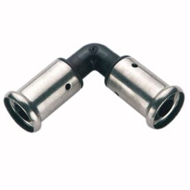 VINKEL 90° 50X50 2MUFF SVART/ROSTFRI