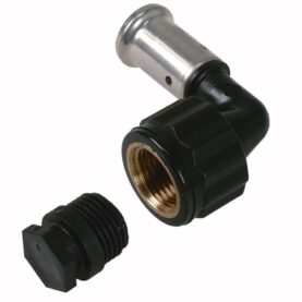 VINKEL  90° 40XG32 MUFF X INVÄNDIG GÄNGA SVART/ROSTFRI