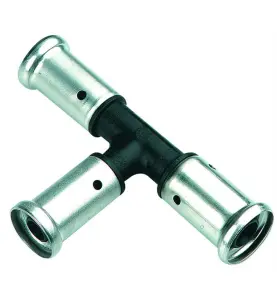 T-RÖR 3MUFF FÖRMINSKAT 40X32X32 MM SVART/ROSTFRI