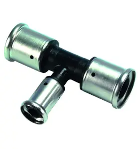 T-RÖR 3MUFF FÖRMINSKAT 63X32X63 MM SVART/ROSTFRI