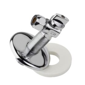 ANSLUTNINGSKOPPLING MULTIPEX G15X10X90° Ø75MM UTV GÄNGA X KLÄMRING MED AVSTÄNGNING O VRED KROM ROTH