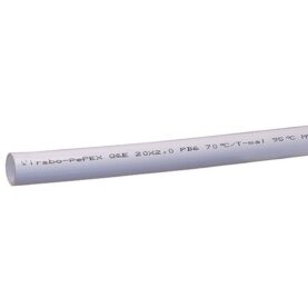 VÄRMERÖR 17X2,0 MM L=120M RING MED DIFFUSIONSSPÄRR VIT MED TVÅ BLÅ RÄNDER COMFORT PIPE PLUS UPONOR