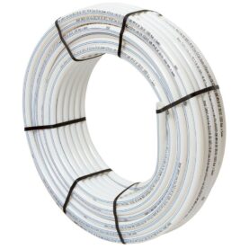 VÄRMERÖR 17X2,0 MM L=60M RING MED DIFFUSIONSSPÄRR VIT MED TVÅ BLÅ RÄNDER COMFORT PIPE PLUS UPONOR