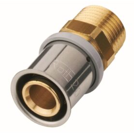 ÖVERGÅNGSNIPPEL PRESSCHECK 26 MM X G20 MUFF X UTVÄNDIG GÄNGA MÄSSING/ROSTFRI ROTH