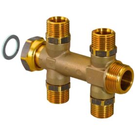 FÖRDELARE 2+2 G20/ 2 X G15 /2 X G15 /G20 2 X C/C50 MM LÖPMUTTER/UTVÄNDIG GÄNGA AQUA PLUS UPONOR