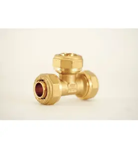 T-KOPPLING 25X3,5 MM 3KLÄMRING GUL ALTECH