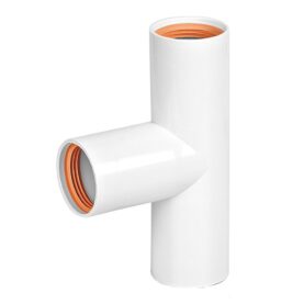 T-RÖR 40 MM X 90° 3MUFF VIT FALUPLAST