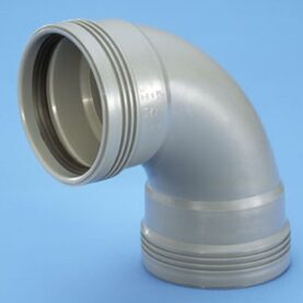 BÖJ 110 MM X 88,5° 2MUFF, LÅNG RADIE GRÅ WAFIX