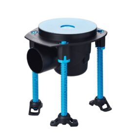 GOLVBRUNN 75 MM Ø150 MM SIDOUTLOPP MED VALVSTÖD SVART VIESER ONE