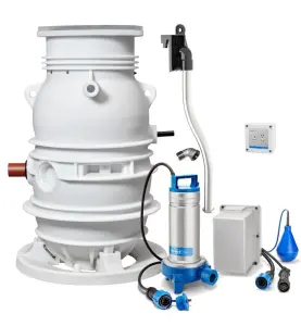 PUMPSTATION COMPIT 901H-EB-+/-L-DXG+ 230V 1,4 KW MED BETONGLOCK FLYGT