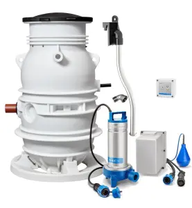 PUMPSTATION COMPIT 901H-EP-+/-L-DXG+ 230V 1,4 KW MED LÅSBART PLASTLOCK FLYGT